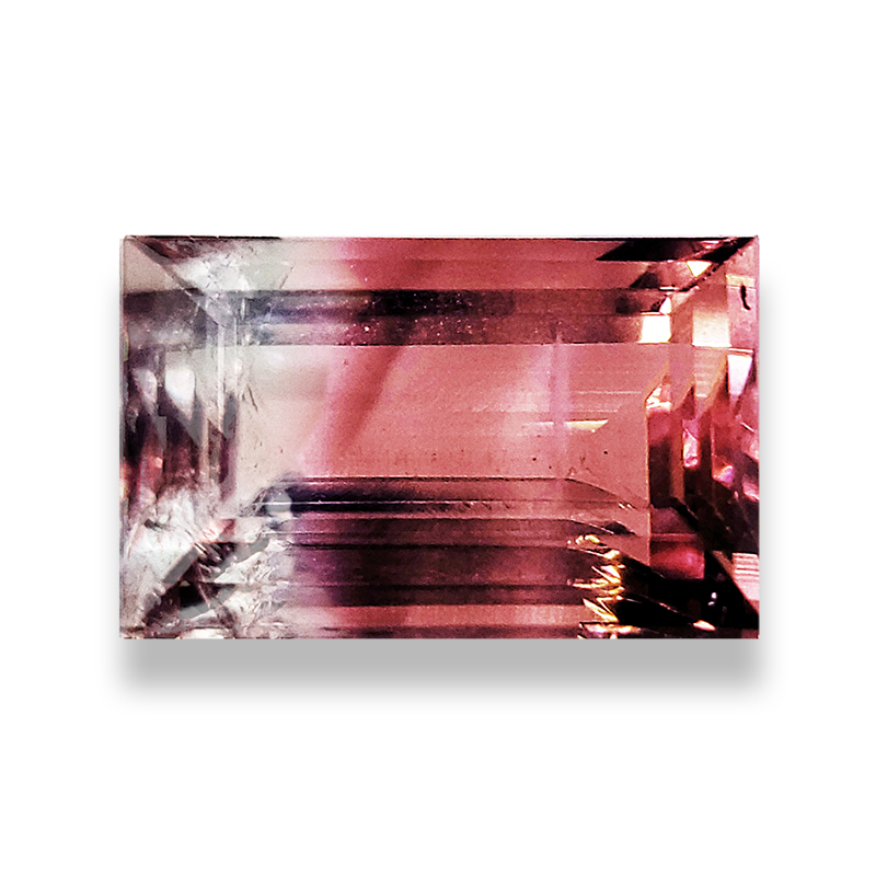 Loose Rectangle BiColor Tourmaline -  Untreated Pink BiColor Tourmaline - Tobi3588rect513.jpg