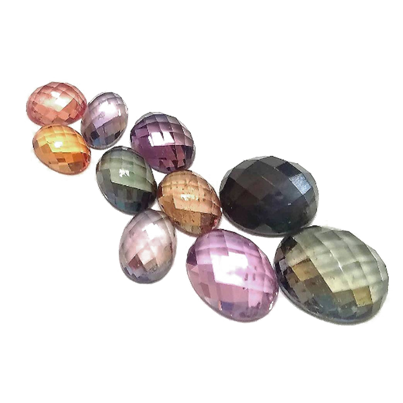 Loose Untreated Multi-Color Rose Cut Umba Sapphires - Unheated Rose-Cut Sapphire Ovals in many Colors & Sizes - FS-rose-cuts.jpg