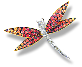 Orange Sapphire Dragonfly