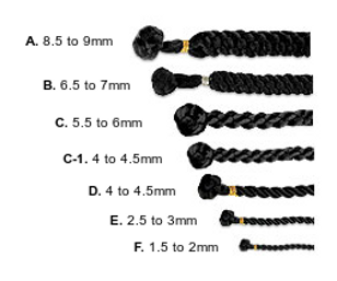 Silk Cord Necklaces Sizes