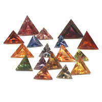 Loose multi-color untreated sapphire triangle melee from Africa. These rare unheated triangle Umba sapphires come in a variety of sizes starting from 3 mm up to 5 mm and many earthy colors such as pastel pinks, burgundy sapphires, baby blue sapphires, pea