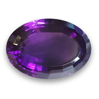 Large oval purple amethyst. This natural oval amethyst is very clean and well cut with intense royal purple color perfect for a large oval amethyst ring or pendant.