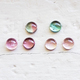 Loose 7mm Cabochon Tourmaline Parcel - Round Untreated Pink &amp; Green Cab Maine Tourmaline lot&nbsp;