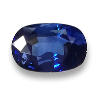 Nice clean  elongated rectangular cushion blue sapphire. Bright rich royal blue sapphire cushion.