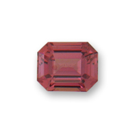 Natural Unheated emerald-cut orange sapphire from the Umba River Valley in Africa.  This genuine untreated sapphire has lively copper undertones.