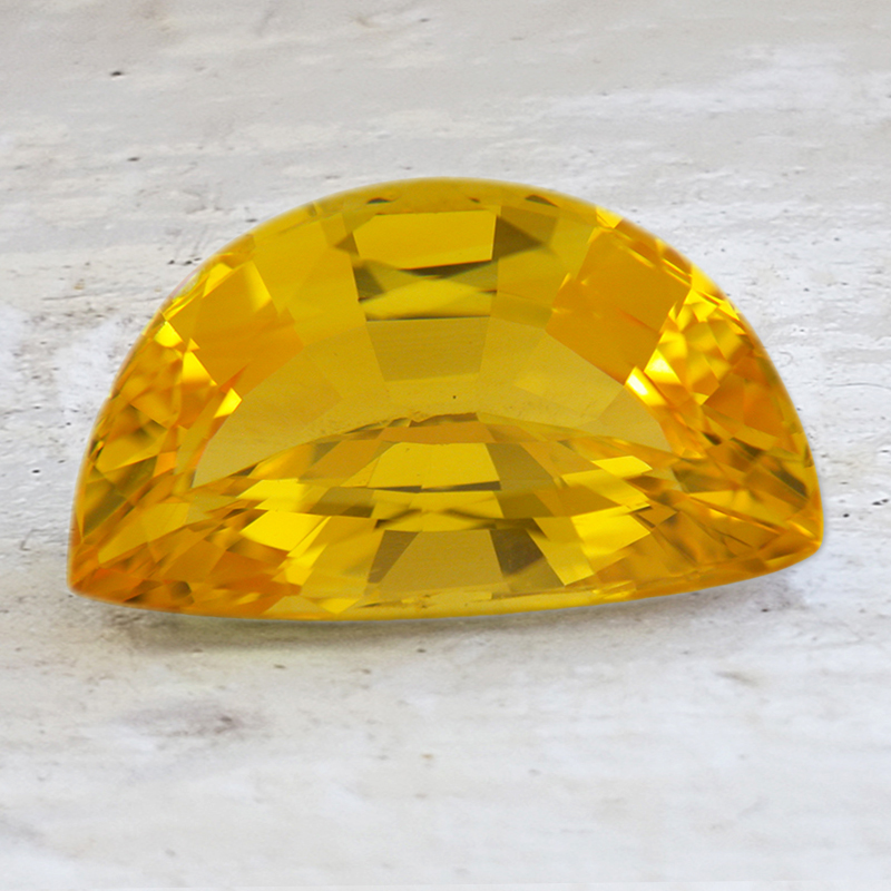 Loose Large Half Moon Golden Yellow Sapphire-&nbsp; 9 Carat Intense Fancy Yellow Sapphire&nbsp; - YS3202hm1a-1.jpg