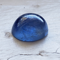 Good looking untreated oval medium blue sapphire cabochon from Africa.  Would be nice in a variety of designs for both women and men.  Good size for a sapphire mens ring.