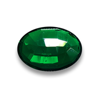 Oval Tsavorite garnet.  This untreated rich green garnet has a bright forest green color. From our Bottoms Up Rosecut series this oval Tsavorite would be beautiful for a Tsavorite Ring or Pendant.
