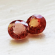 Pair of Round&nbsp;Fiery Orange Sapphires-&nbsp; Matched Round 5mm Orange Sapphire Pair&nbsp;