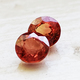 Pair of Round&nbsp;Fiery Orange Sapphires-&nbsp; Matched Round 5mm Orange Sapphire Pair&nbsp;