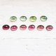 7x5 mm Oval Rose-Cut Untreated Green & Pink Maine Tourmaline Parcel