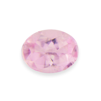 Very light pink buff-top oval tourmaline.  Lively natural untreated pink tourmaline cabochon top and faceted bottom with a pale pink color reminiscent of a morganite. Brilliant baby pink tourmaline.