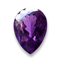 Very large oval ultraviolet purple amethyst. This natural amethyst is very clean and cut by our Swiss cutters with intense royal purple color perfect for a large pear shape amethyst statement ring or pendant.