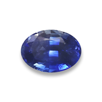 Brilliant oval blue sapphire. This lively blue sapphire is well cut and is a lovely shade of fine medium blue. Perfect size this 2 1/4 carat blue sapphire would make a great center stone for a sapphire ring.