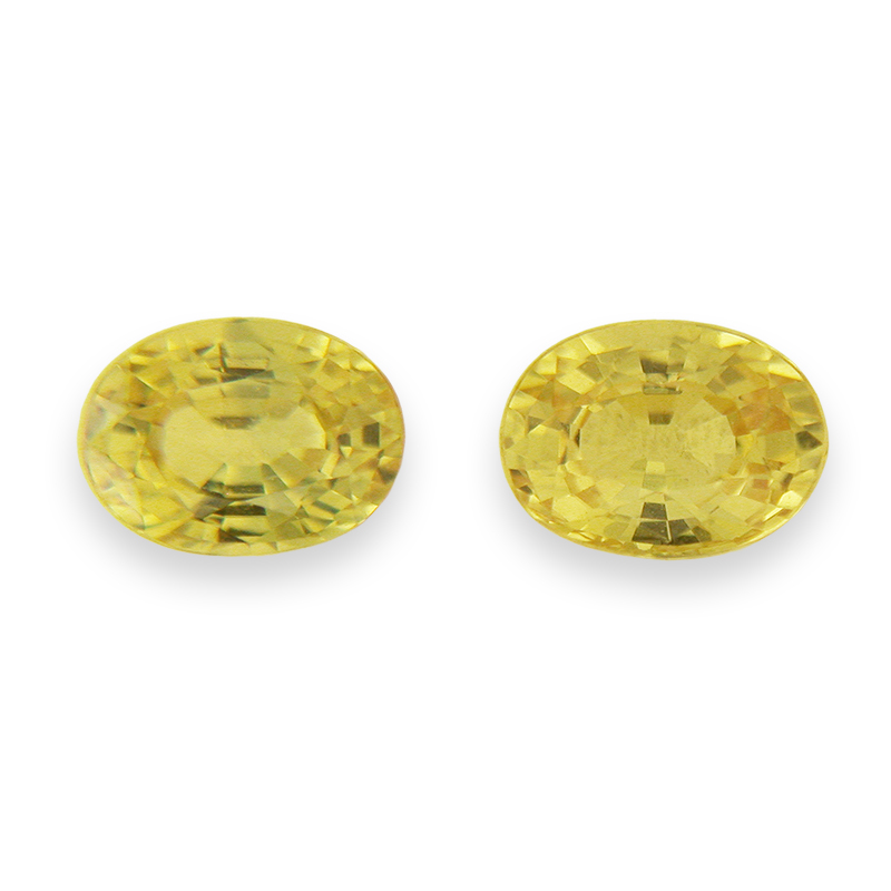 Loose Pair of Lemon Yellow Sapphire Ovals - Matched Pair of Oval Yellow Sappphires - YSpr3068ov116.jpg