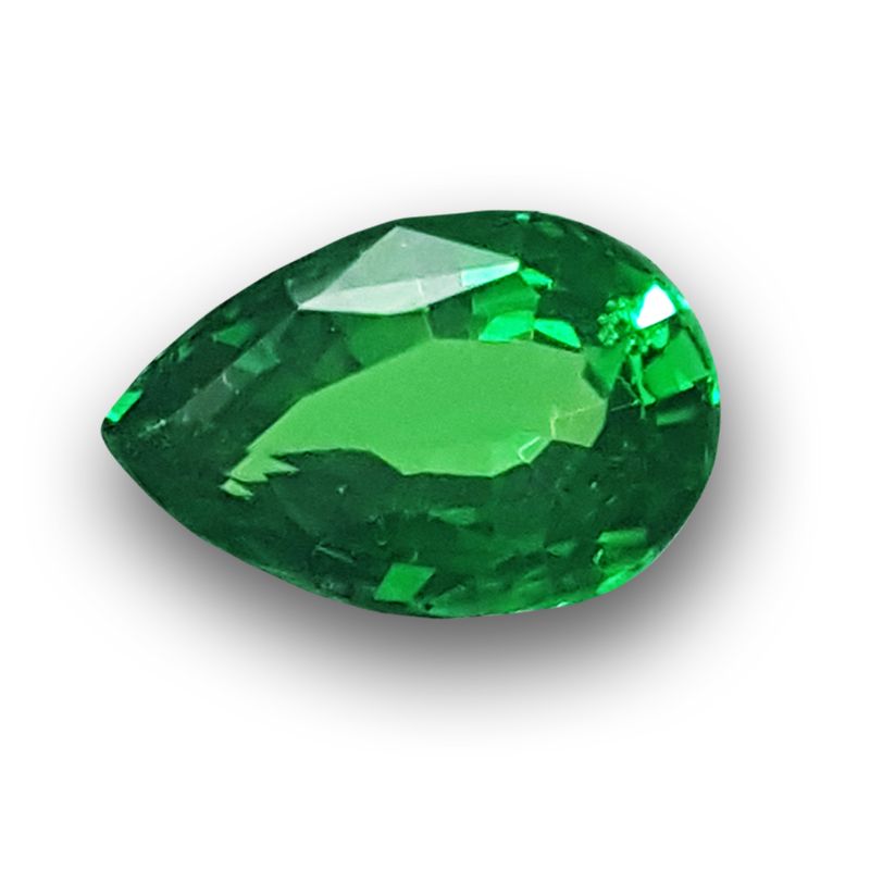 Loose Pear Shape 3 carat Tsavorite Garnet - Large Lively Untreated Green Garnet - TS2756ps305N.jpg