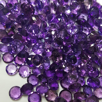 Beautiful crisp calibrated purple amethyst 4 mm round melee.  These sparkling 4 mm round amethyst melee vary in shades of from light medium purple to medium dark.  Beautiful in matched suites or fade suites!