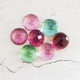 6mm Round Rose-Cut Untreated Pink & Green Maine Tourmaline Parcel