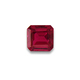 Loose Square Emerald-Cut Red Ruby