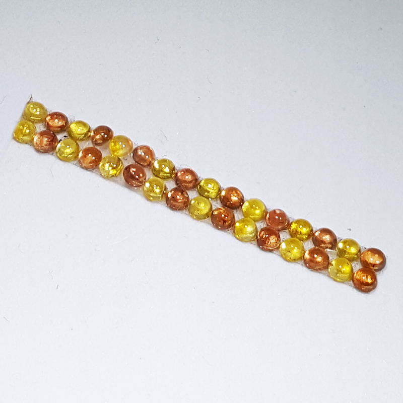 Round Untreated Orange & Yellow Sapphire Cabochon mini 32 Stone Suite - ys-os-cab-suite.jpg