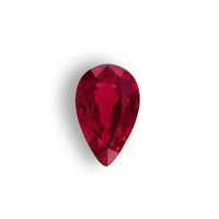 Beautiful pear shape red ruby.  This well cut pear shape ruby lively with nice rich red color.