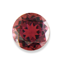 Large round 9mm pink tourmaline. This very lively untreated madeira pink tourmaline has dusty rose tones and is well cut.
