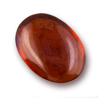 Large untreated oval hessonite garnet cabochon.  This great color hessonite cab has deep orange and brown hues and rich in color.  Some inclusions but otherwise clean stone.  Great rootbeer color garnet.