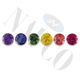 Diamond Cut Round Ruby &amp; Rainbow Sapphire Suite - Round Rainbow Sapphires