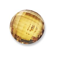 Rare 7 mm round untreated chartreuse yellow sapphire rose cut.  This lively yellow rose cut sapphire from the Umba river valley in Tanzania is well cut with a completely polished flat bottom and fully faceted cabochon dome top. Check out our other colors 