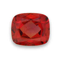 Natural cushion shape vibrant orange sapphire.  This reddish orange sapphire is super lively and clean.  It is an intense orange cushion sapphire with fire red flashes sometimes referred to as African padparadscha. Would be spectacular as a center stone f