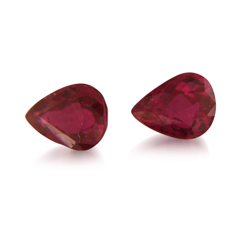 Loose Pear Shape Ruby Pair - Pair of Pear Shape Rubies - RUpr2387ps120.jpg