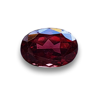 Natural unique untreated African ruby.  This well cut oval unheated ruby is from the Umba River region of Tanzania.  Nice lively rich red with Madeira undertones.