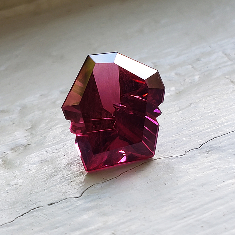 Loose Fantasy Cut Rhodolite Garnet - Untreated Rich Raspberry Red Fancy Shape Garnet - RGfc873.jpg