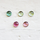 5.5 mm Cabochon Round Untreated Pink & Green Maine Tourmaline Parcel