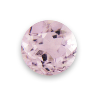 Round light pink tourmaline from Mozambique.  The tourmaline is a very soft, pale pink similar in color to a morganite.