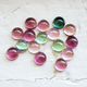 Loose 6mm Cabochon Untreated Pink & Green Maine Tourmaline Parcel