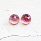 Loose 6.5 mm Round  Untreated Pink Maine Tourmaline Rose-Cut Pair