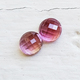Loose 6.5 mm Round  Untreated Pink Maine Tourmaline Rose-Cut Pair