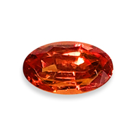 Oval unheated orange sapphire from the Umba River Valley in Africa.  This sapphire copper tones in it.