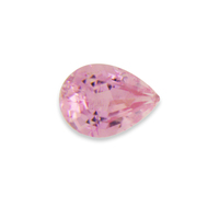 Pear shape lively pastel pink tourmaline. This baby pink tourmaline is untreated and well cut.