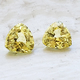 Loose Pair of Light Lemon Yellow Sapphire Trillions - 5 mm Yellow Trillion Sapphire Pair