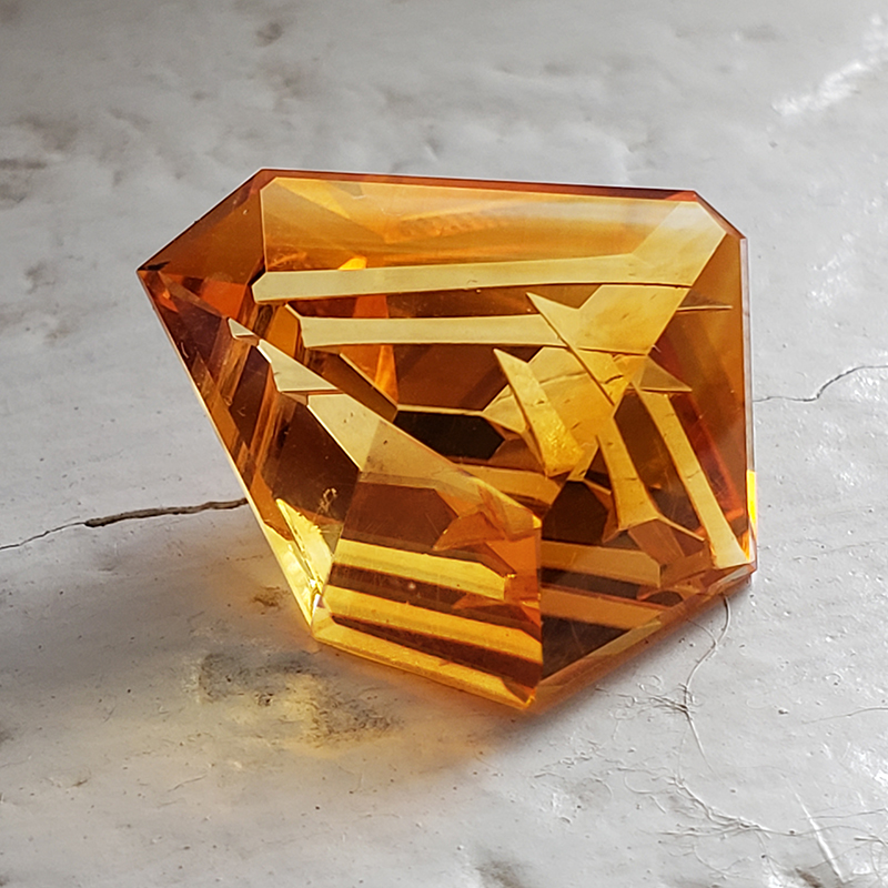 Loose Large Fantasy Cut Golden Citrine&nbsp; - Custom Cut Fancy Shape Citrine - CT3993fc1720.jpg