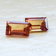 Pair of Unheated / Untreated Orange Sapphire Baguettes