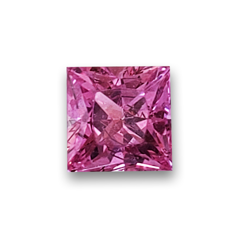 Loose Princess Cut Square Pink Sapphire -&nbsp; 5 mm Pink Princess Cut Sapphire - PS5032sq95b.jpg