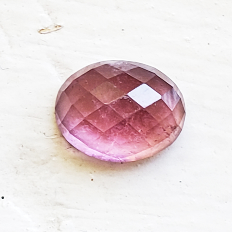 Loose 9x7 mm Rose-Cut Pink Tourmaline - Oval Rose Cut Untreated Pink Maine Tourmaline&nbsp; - PTrc2019ov210.jpg