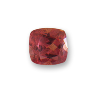 Square Cushion unheated natural orange sapphire from the Umba River Valley.  This sapphire is bright and lively. 