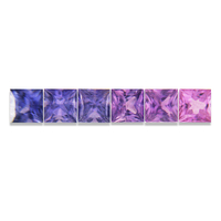 Beautiful calibrated princess cut square multi-color sapphire suites.  This particular ombre sapphire line or sapphire fade goes from periwinkle blue sapphire into purple lavender sapphire to magenta pink sapphire. We can make any color combination of pri
