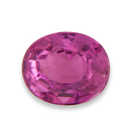 Beautiful magenta oval pink sapphire. This 3.50 carat pink sapphire is really bright, clean and well cut with purple and fuschia undertones. Perfect for a pink sapphire engagement ring!