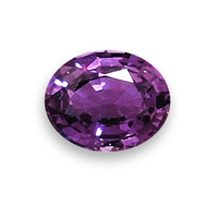 This untreated oval purple sapphire is very lively. Nice clean royal purple sapphire.