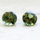 Loose Round Pair of Green Sapphires - 4.8 mm Round Green Sapphire Pair